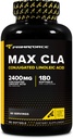 Primaforce CLA 2400 mg / 서빙 (180 softgels) - 최대 CLA - 남성 및 여성, 비 자극, GMO 무료 및 글루텐 무료