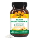 소화 지원을위한 국가 생활 Chewable Papaya 효소 - 천연 파인애플 & 파파야 맛, 영양 흡수, 함유 Papain & Protease - 200 Ct