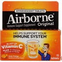 비타민 D & 아연을 가진 Airborne 1000mg 비타민 C, 설탕 자유로운 Multivitamin 면역 지원 보충교재, 산화 방지제 비타민 A C & 비타민 E, 10 Effervescent 정제, 과민한 오렌지 풍미