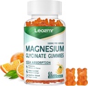 마그네슘 글리세린 Gummies 1000mg - 비타민 D, B6, Calm Mood & Sleep Support - 60 오렌지 Gummies를 가진 설탕 자유로운 마그네슘 칼륨 보충교재