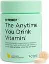 H-PROOF 언제든지 음료 비타민, 간 건강 & 면역 지원 Electrolytes, 우유 이틀 및 비타민 B & C - 40 Chewable 정제 (20 서빙), Vegan, Lemonade