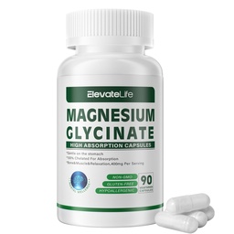 마그네슘은 100% 높은 흡수를 위해 킬레이트된 봉사 당 400 MG를, Stomach에 Gentle, 비 GMO, 90 채식 캡슐 제거합니다