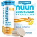 Nuun Zero Sugar Hydration Electrolyte Tablets - 나트륨, 칼륨, 염화물, 칼슘, 마그네슘, 빛 및 맛있는 과일 맛, 설탕 없음, 글루텐 무료, Vegan, 혼합 감귤류 4 팩 (40 서빙 총)