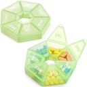2PCS 주간 알약 조직 큰 7 일 알약 상자 조직자 비타민 물고기 기름 알약을 위한 매일 약 상자는 관절염 친절한을 보충합니다
