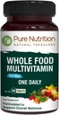 순수한 영양 전체 음식 멀티비타민 남성 | 60 탭 | 1일 | 100 % RDA | 24 Natural Vitamins and Minerals | 모든 천연 식물 기반 남성 멀티비타민 | 2개월 공급