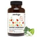 Zenkgo Women's Vitamins + Probiotics 25B CFU + Organic Whole Foods는 면역, 소화, 에너지, 매일 비타민 A, E, B6, B12, Vegan D3, K2 (MK-7), Folate, 무기물, Superfoods (60Ct/30Day)를 지원합니다.