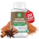 Cinnamon 캡슐 1200mg. 유기 Ceylon Cinnamon 보충교재, Cinnamon 알약 지원 심장, 뇌, 뼈, 합동, 대사. 진정한 계피 분말, 비 GMO, 글루텐 무료, Vegan 60 ct (1)