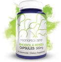Rhodiola Rosea 캡슐 | 500mg | 3% Salidroside | 120 Count | Adaptogen Herb | Ayurvedic Supplement | 건강한 스트레스 수준 지원 | 뇌 건강 증진