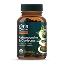 Gaia Herbs Adaptogen Performance Mushrooms & Herbs - 지속력과 체력을 돕는 에너지 지원 보충 - Cordyceps와 Ashwagandha를 포함합니다 - 60 유기 채식 캡슐 (30 일 공급)