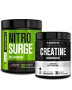 Jacked Factory NITROSURGE Pre-Workout 보충교재 - 강렬한 펌프 (30의 서빙, 수박) & 근육 성장을 위한 Creatine Monohydrate 분말 (30의 서빙, Unflavored)