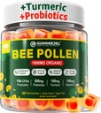소화 건강 & 무게 꿀벌 꽃 유기 1000mg, w/Probiotics, Prebiotics & 심황, B 비타민, 항 산화제, 아미노산, 소화, 무게 및 에너지에 있는 꿀벌 꽃가루 부유한