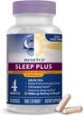 NEURIVA Sleep Plus with 4-in-1 Benefits - 임상 시험 Ashwagandha, L-Theanine & Melatonin - 스트레스 감소, 가을 수면 패스너, 수면 품질 개선, 새로 고침 *, 58ct 캡슐