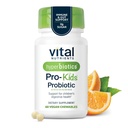 Hyperbiotics Vital Nutrients Pro Kids Probiotic | 아이를 위한 Allergen-Free Toddler Probiotics | 표적 면역, 구트 및 소화 건강 | 슈가프리 오렌지 맛 | 60개의 체할 수 있는 정제