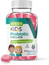 아이를위한 Viteey Probiotic Gummies - 5 억 CFUs - Probiotics Kids Constipation Relief, Natural Immune & Digestive Health Support - 채식주의, 젤라틴 무료, GMO 무료 - 맛있는 베리 맛 거미