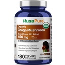 NusaPure Chaga 버섯 20 : 1 추출물, Veggie 캡슐 당 3,000mg에 150mg, 180 카운트, USDA 유기, 비건, 비 GMO