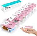 Odaro Extra Large Weekly Pill 주최자 2 Times A Day, Pill Box 7 Day Am Pm to Hold Daily Medicine Vitamin and Supplements - 핑크
