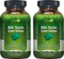 Irwin Naturals Milk Thistle Liver Detox - 60 Liquid Soft-Gels, Pack of 2 - Dandelion, Artichoke, Turmeric & Green Beet Root와 함께 라이브 건강 지원 - 60 총 서빙