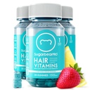 SugarBearPro 머리 비타민 거미 3 달 공급 여분 힘 Biotin 6000mcg, 남자 & 여자를 위한 성장, Vegan 비타민 B12, MSM, Inositol, Omega 3, Elderberry의 증명된 고약, Halal, Cruelty 자유로운