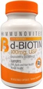 IMMUNOVITES 높은 복용량 Biotin (d-Biotin, USP로) 100mg (100,000mcg에 동등한) 90의 캡슐, 높은 힘
