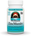 Source Naturals Wellness ZincMunity, 아연 흡수, 메타 볼리즘 및 Immune Health*, 50 mg 아연에 대한 이용 지원 - 30 채식 캡슐