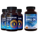 BioEmblem Antarctic Krill Oil Supplement Turmeric Curcumin for Clinically Studied TurmiPure