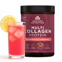 고대 영양 Hydrolyzed Collagen 펩타이드 분말 Probiotics, Strawberry Lemonade Multi Collagen Protein for Women and Men with Vitamin C, 45 서빙, 지원 피부와 손톱, Gut Health, 18