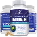 TRUTHENTICS Liver Health Supplement - Artichoke Extract, Dandelion, Turmeric 및 More - 남성 및 여성을위한 천연 Detox 지원 - 60 캡슐