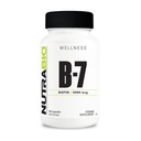 NutraBio Biotin (비타민 B-7) 보충교재, 5000mcg - 건강한 머리, 피부 및 못, 90 식물성 캡슐을 승진시키는 것을 도울 수 있습니다