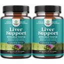 Natures Craft Liver Cleanse Detox & Repair 2 Pack 번들 - 초본 Liver Support Milk Thistle Supplement - Dandelion Root, Choline, Beetroot & Artichoke Extract와 Silymarin Milk Thistle 보조 식품