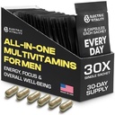 남자를 위한 Multivitamins - 에너지와 초점을 위한 1개의 팩에서 모두, 정신 성과와 건강을 위한 Mens 비타민은, Tongkat Ali, Shilijit, 비타민 C, B3, B1, A, B12, 30 Pk로 포장했습니다