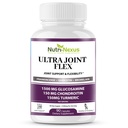 Glucosamine Chondroitin MSM Joint Supplement with Turmeric & Boswellia - 남성 및 여성을위한 공동 지원 - Mobility - Flexibility & Comfort - Joint Health - Made in USA - 90 캡슐