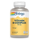 SOLARAY 비타민 B 복합체 50 mg - 세포 에너지 비타민 - 비타민 B12, 비타민 B1, B6, Niacin, Folic 산, Biotin 및 기타 B 비타민과 대사 및 신경 건강 지원 - Vegan, 250 VegCaps