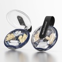 소형 알약 케이스, Purse & Pocket, 4 Compartment Removable Pill 홀더, 비타민, 보충교재, 물고기 기름 (검정)를 위한 휴대용 여행 알약 조직자