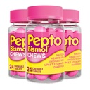 Pepto Bismol Chews, Nausea, Heartburn, Indigestion, Upset Stomach, Diarrhea, 72 총 (3 팩 24)에서 빠르고 효과적인 소화 구호