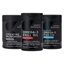 스포츠 연구 크레아틴 Monohydrate는 세 배 힘 EPA DHA와 Phospholipids, Choline & Astaxanthin를 가진 Omega Power House Antarctic Krill & 물고기 기름에 의해 강화했습니다 - 챔피언을 위한 적합