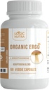 L-Ergothioneine Plus Cordyceps Mushroom, Lion 's Mane, Reishi, Astragalus, Siberian Ginseng, Ashwagandha - 60 모자의 유기 혼합
