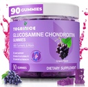 Glucosamine Chondroitin를 가진 합동 지원 Gummies, 설탕 자유로운, MSM & Turmeric (90 조사)를 가진 1500mg 여분 힘
