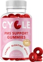 PMS 릴리프 구미 | 호르몬 밸런스, 블로팅, Hormonal Acne & Mood Swing Support | 여성용 비타민 지원 | Chasteberry와 딸기 보충 | Dong Quai, Cranberry, & Vitamin B6