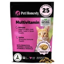 Cat Multivitamin Crunchy & Creamy Chews - 고양이는 건강 + 면역, 합동 지원, 피부 & 외투, & 소화 - Omega 3s, Lysine & Probiotics (30 일 공급)를 가진 비타민을 대우합니다