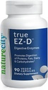 NatureCity True-EZ-D Non-GMO Digestive Enzyme Complex 남성과 여성을위한 소화 안전 및 Bloating Relief (90 Veggie 캡슐) 슈퍼 효소