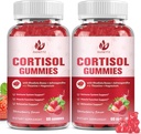 (2 팩) Rhodiola Rosea, Ashwagandha, Magnesium, Balanced Cortisol, Zzz Support, Non-GMO, 120 Gummies를 가진 여자를 위한 Cortisol 보충교재 Gummies