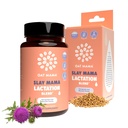 OAT MAMA 유기 Lactation 보충교재 - 'Slay Mama' Blessed Thistle & Fenugreek 캡슐 - 초본 Lactation 혼합, Breastfeeding 엄마를 위한 Postpartum 지원