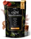 KIKI 녹색 8 버섯 분말 추출물 - 커피와 스무디를 위한 4개 oz Adaptogenic Complex - 사자 Mane, Chaga, Reishi, Cordyceps, Maitake, Shiitake - 초점과 에너지