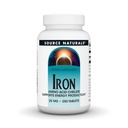 Source Naturals Iron, Amino Acid Chelate - 에너지 생산 지원 보조 보충 - 250 정제