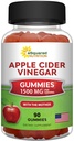 aSquared 영양 Apple Cider Vinegar Gummies - 어머니가있는 1500mg - 90 ACV Gummies w / 비타민 B6 및 B12, Folic Acid - Vegan Gummy Supplement Alternative to Capsules Pills & Drinks