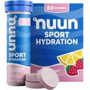 Nuun 스포츠 마그네슘, 칼슘, 칼륨, 염화물 및 나트륨, 글루텐 무료 및 채건, 딸기 레몬, 8 팩 (80 인분 총)과 전자 정제
