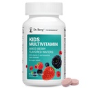 Dr. Berg Kids Chewable Multivitamins (NOT Sweetened w/Sugar) - 20 Nutrients & Trace Mineral Complex - Kid를위한 혼합 Berry Chewable 비타민 - Red Wafers