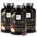 새로운 NORDIC 머리 양 Gummies, 2500 mcg Biotin, 매일 머리 비타민 보충 머리 피부 & 못, 채식주의자, 60 조사 (포장 3)