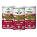 ORGANIC INDIA Psyllium 초본 분말 - 전체적인 Husk 섬유 보충교재, 소화 지원, Vegan, 글루텐 자유로운, USDA는 유기, 비 GMO, 수용성 & 불용성 섬유 근원 - 12 oz (포장 3)를 증명했습니다