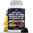 Sea Moss, Ashwagandha, Tongkat Ali, Boron, Magnesium - Fulvic 산 캡슐 남성 - 90 개
